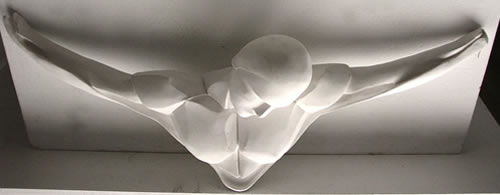 Religious Sculpture of Christ on Cross entitled 'Crucifix' (limited edition in stainless steel)